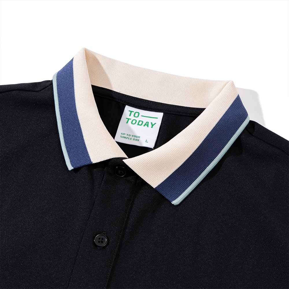 ÁO POLO NAM - TOTODAY - MULTICOLOR RIB COLLAR