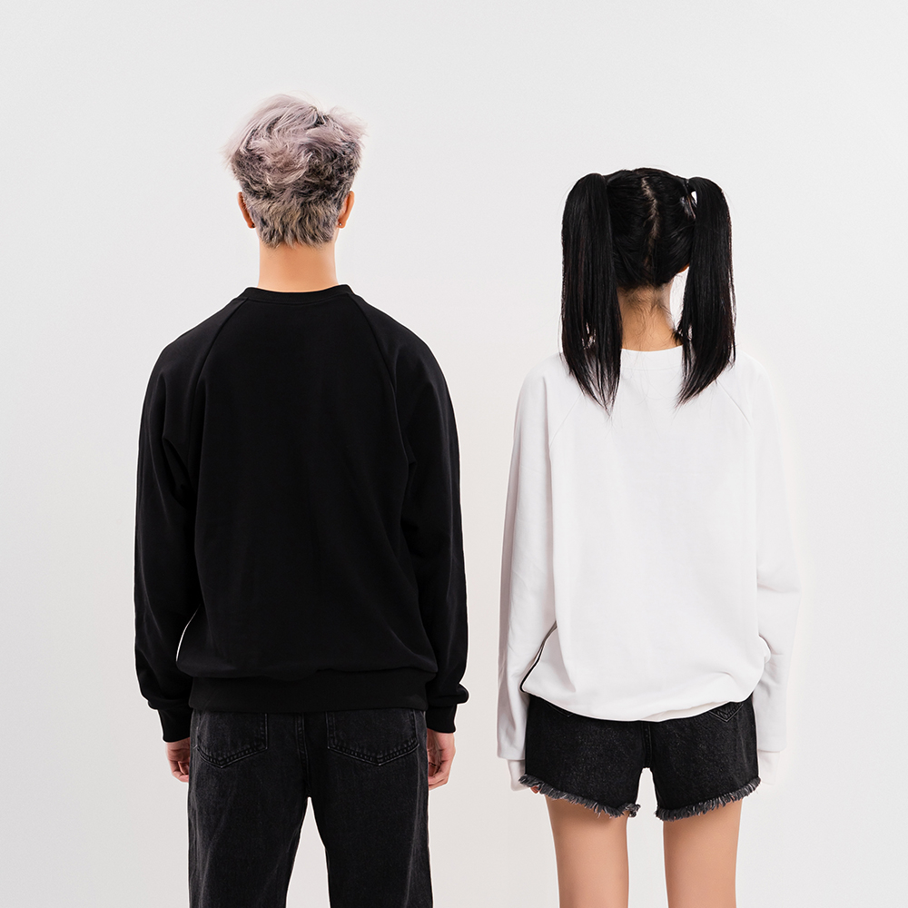 ÁO SWEATER UNISEX - TOTODAY - BASIC RAGLAN