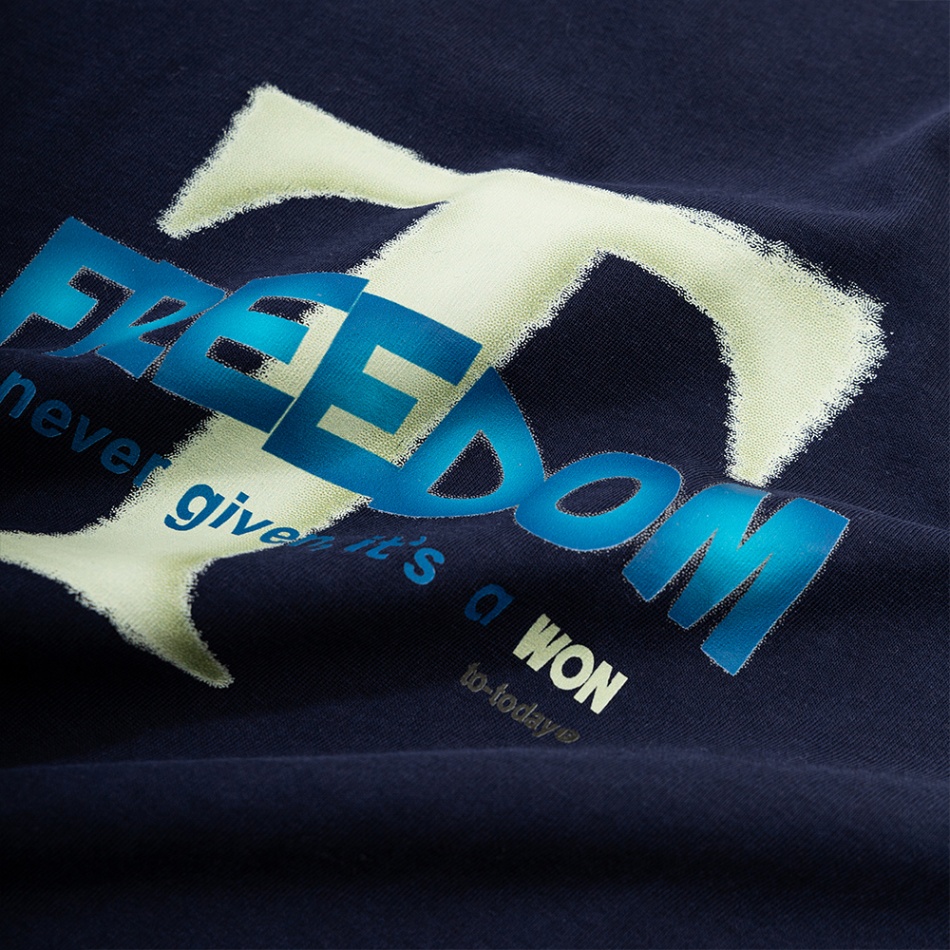 ÁO THUN NAM - TOTODAY - RETRO DENIM - FREEDOM