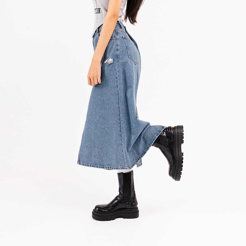 CHÂN VÁY JEAN NỮ - TOTODAY - MAXI DENIM