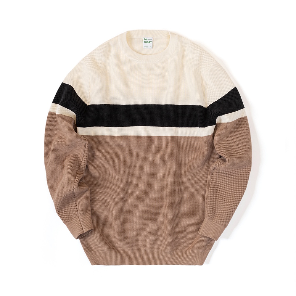 ÁO LEN UNISEX - TOTODAY - STRIPED COLOR BLOCK 2