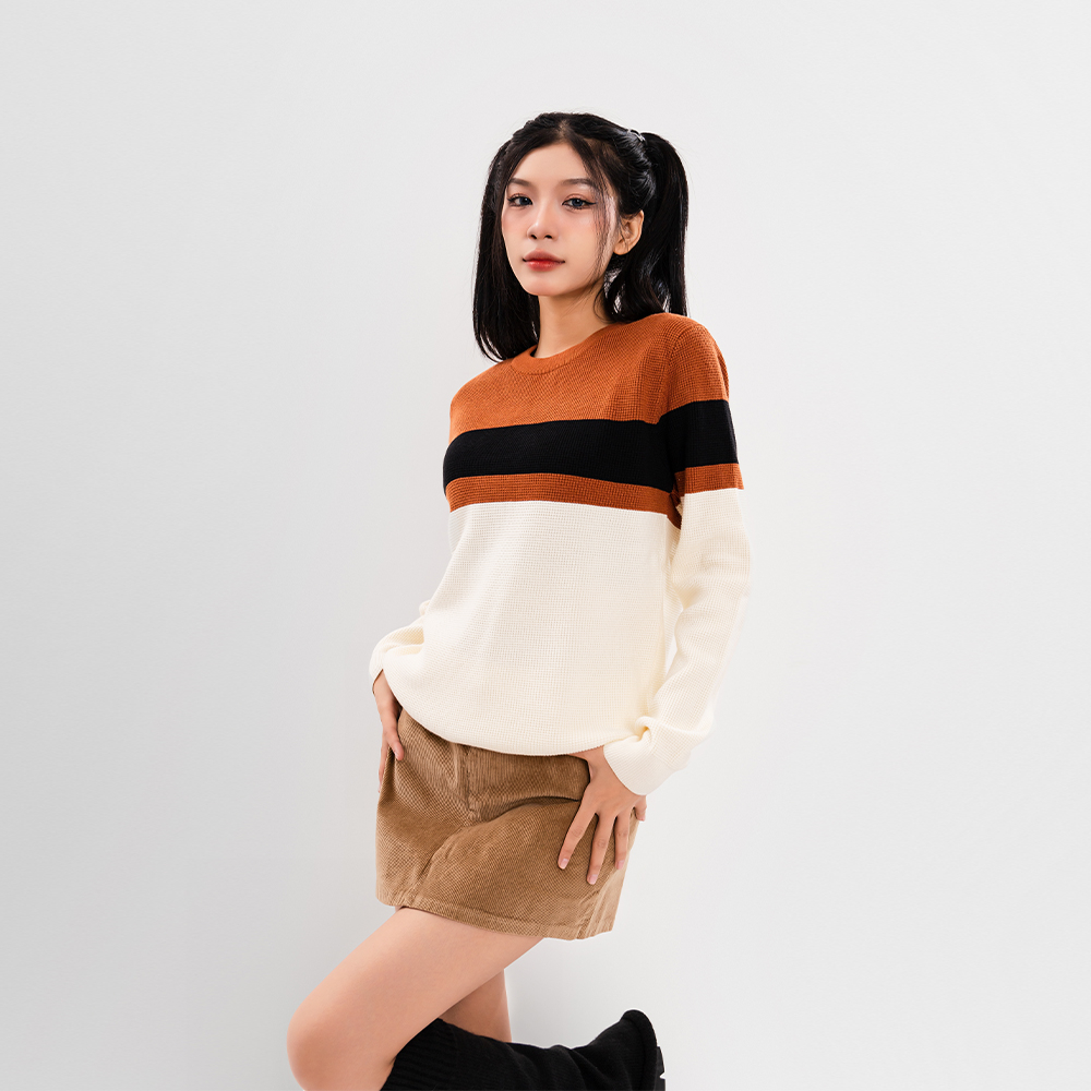 ÁO LEN UNISEX - TOTODAY - STRIPED COLOR BLOCK 2