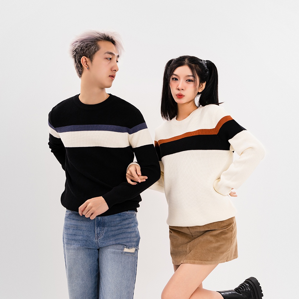 ÁO LEN UNISEX - TOTODAY - STRIPED COLOR BLOCK 3