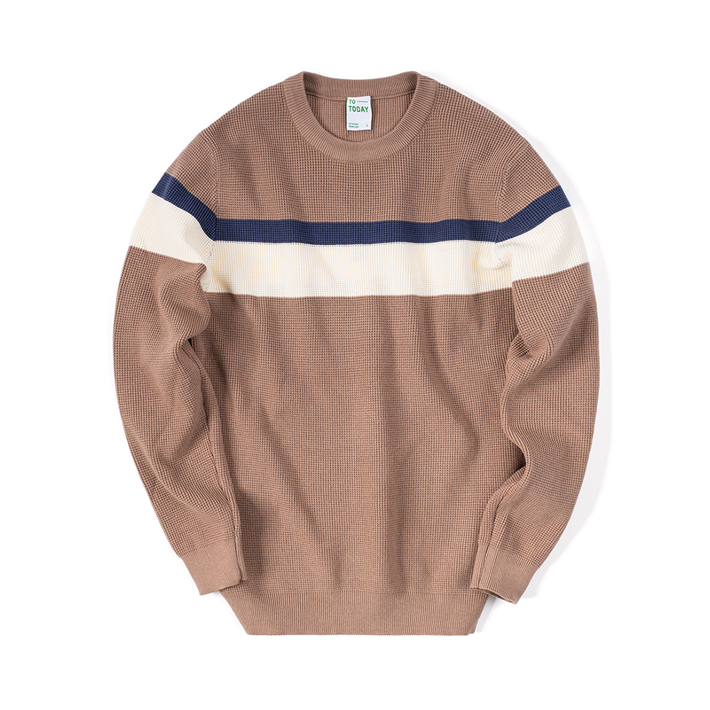 ÁO LEN UNISEX - TOTODAY - STRIPED COLOR BLOCK 3