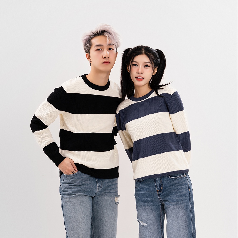 ÁO LEN UNISEX - TOTODAY - BIG STRIPED 4 COLOR