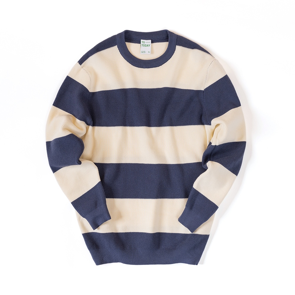 ÁO LEN UNISEX - TOTODAY - BIG STRIPED 4 COLOR