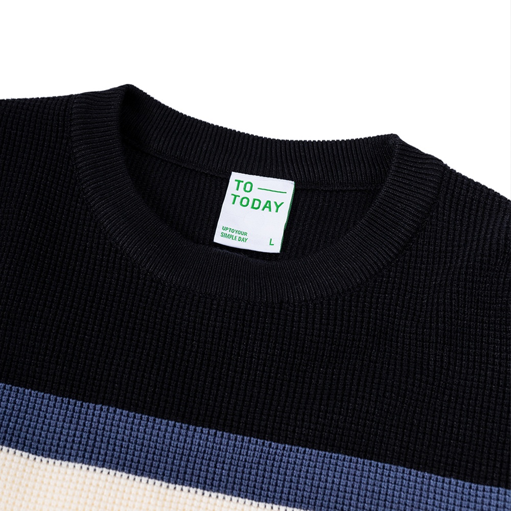 ÁO LEN UNISEX - TOTODAY - STRIPED COLOR BLOCK 3