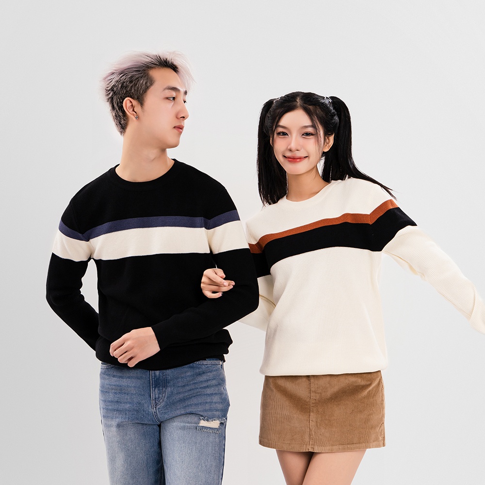 ÁO LEN UNISEX - TOTODAY - STRIPED COLOR BLOCK 3