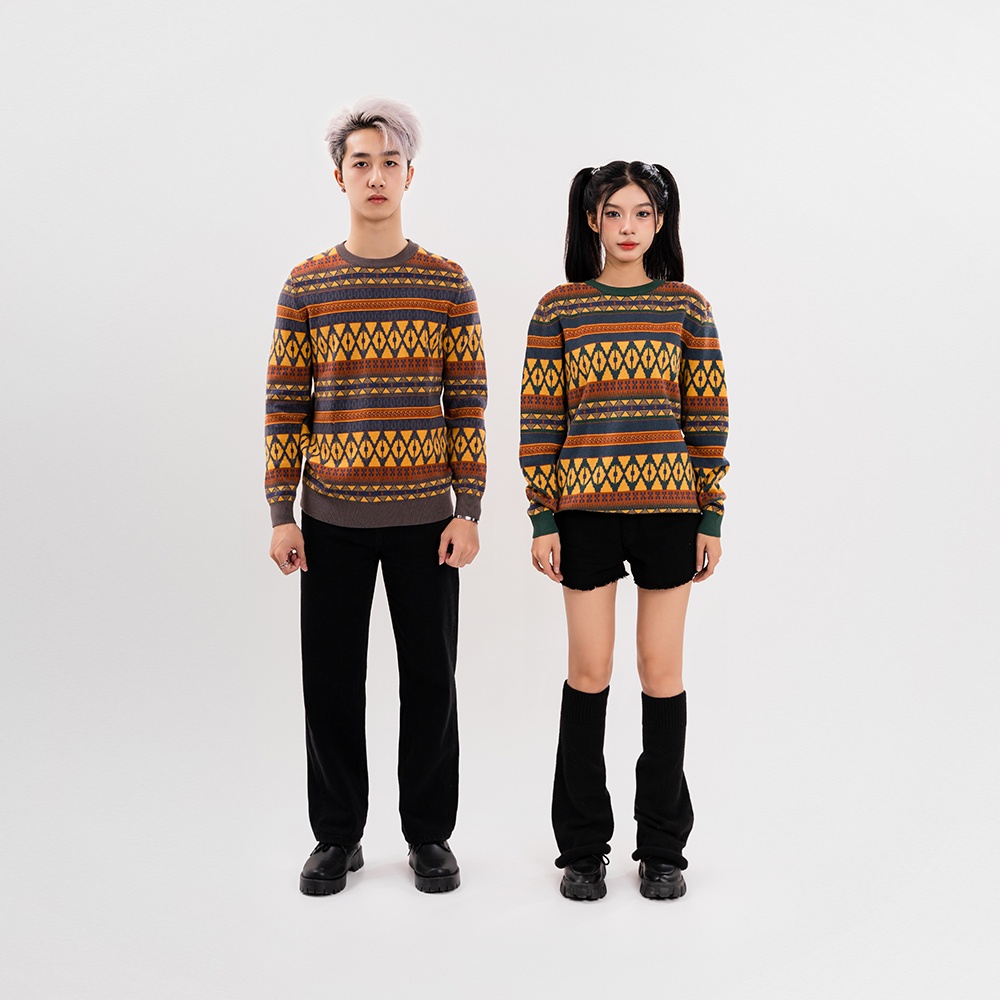 ÁO LEN UNISEX - TOTODAY - PATTERN SWEATER