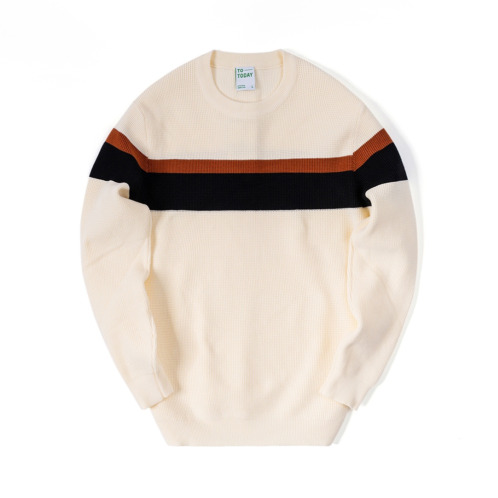 ÁO LEN UNISEX - TOTODAY - STRIPED COLOR BLOCK 3