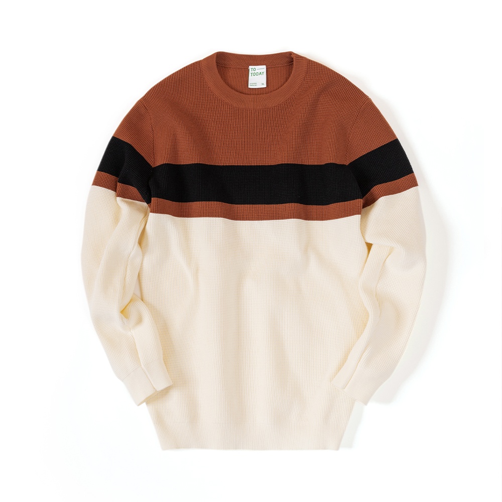 ÁO LEN UNISEX - TOTODAY - STRIPED COLOR BLOCK 2