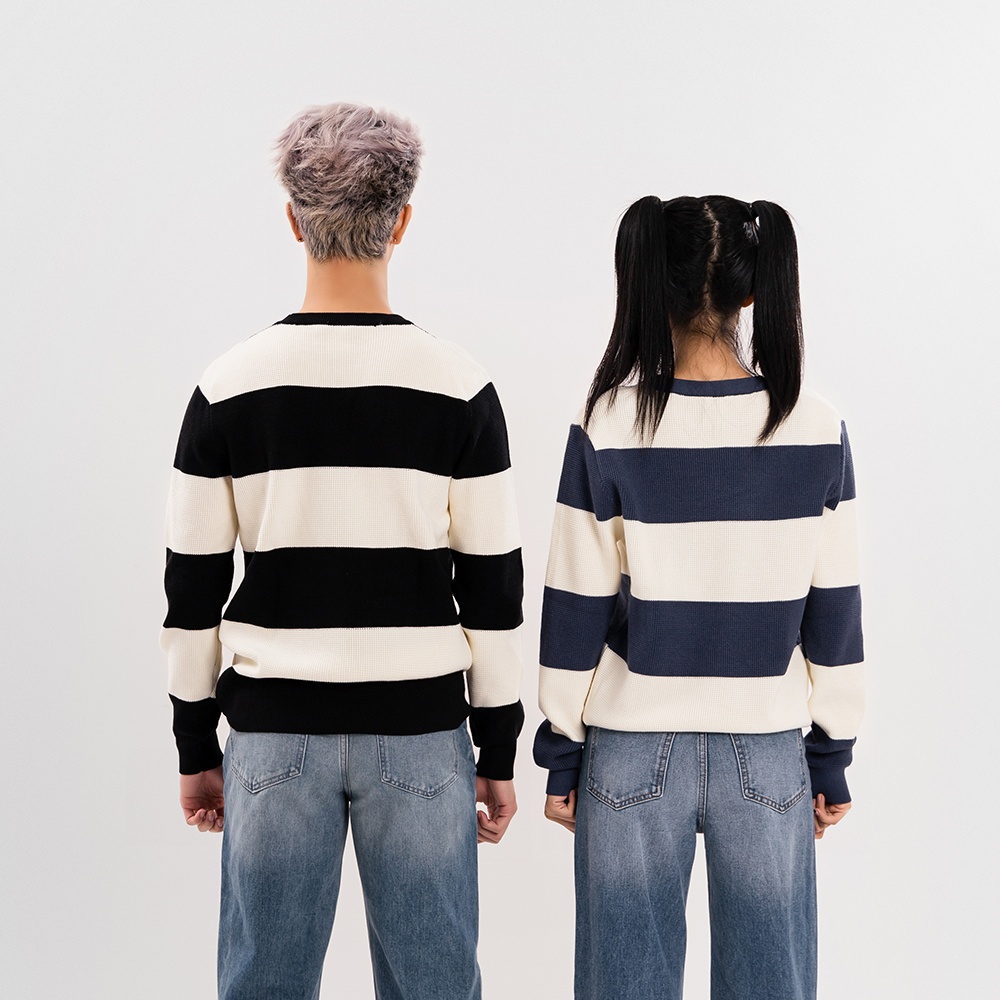 ÁO LEN UNISEX - TOTODAY - BIG STRIPED 4 COLOR