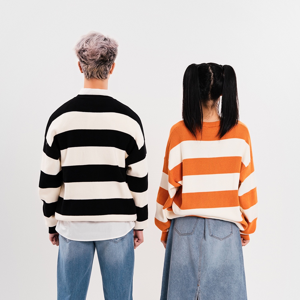 ÁO LEN UNISEX - TOTODAY - BIG STRIPED 3 COLOR