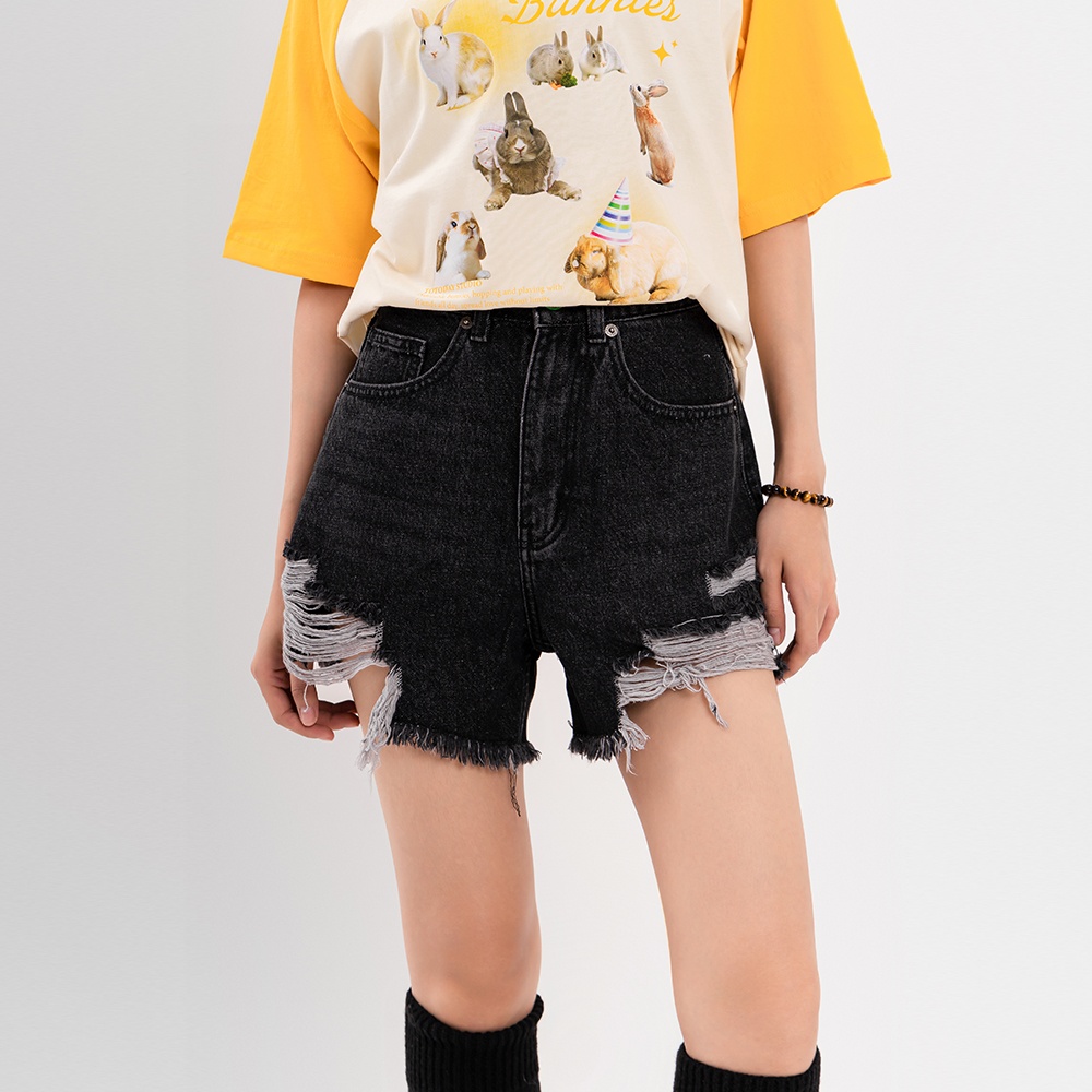 SHORTS JEAN NỮ RÁCH - TOTODAY - 10301