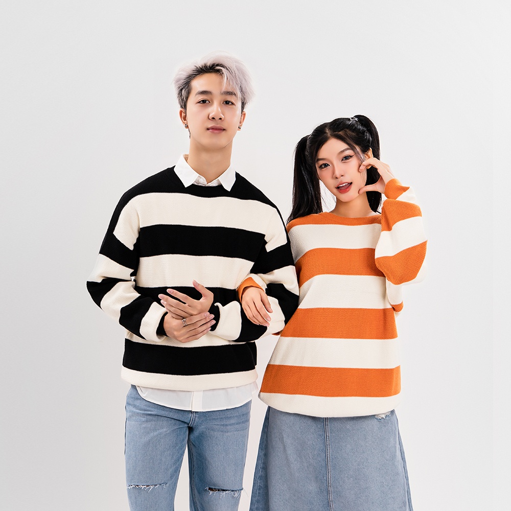 ÁO LEN UNISEX - TOTODAY - BIG STRIPED 3 COLOR