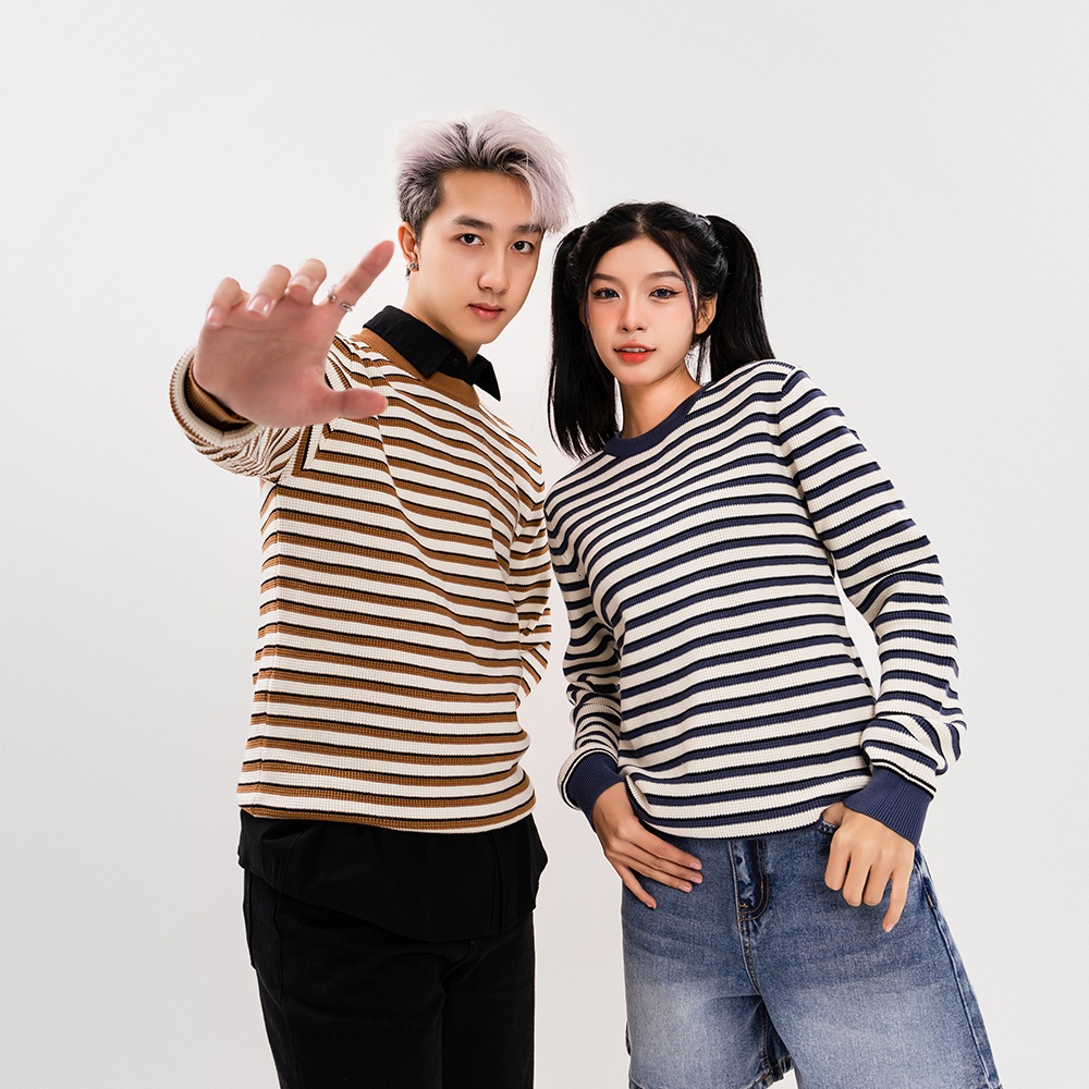 ÁO LEN UNISEX - TOTODAY - SMALL STRIPED SWEATER