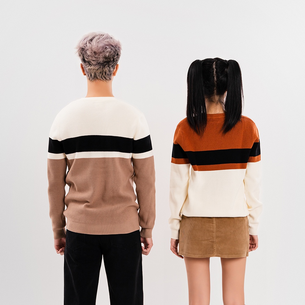 ÁO LEN UNISEX - TOTODAY - STRIPED COLOR BLOCK 2