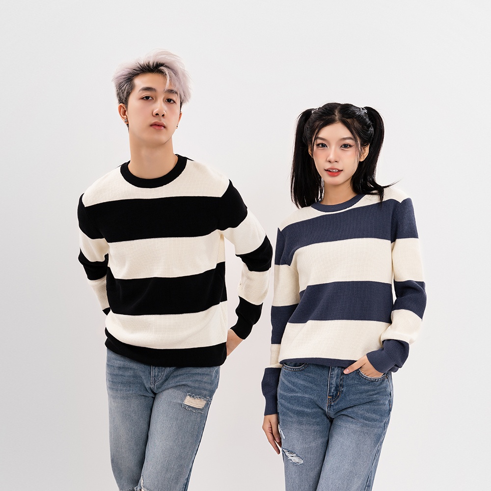 ÁO LEN UNISEX - TOTODAY - BIG STRIPED 4 COLOR