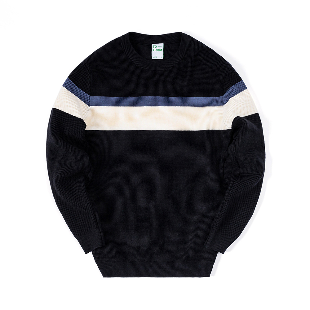 ÁO LEN UNISEX - TOTODAY - STRIPED COLOR BLOCK 3