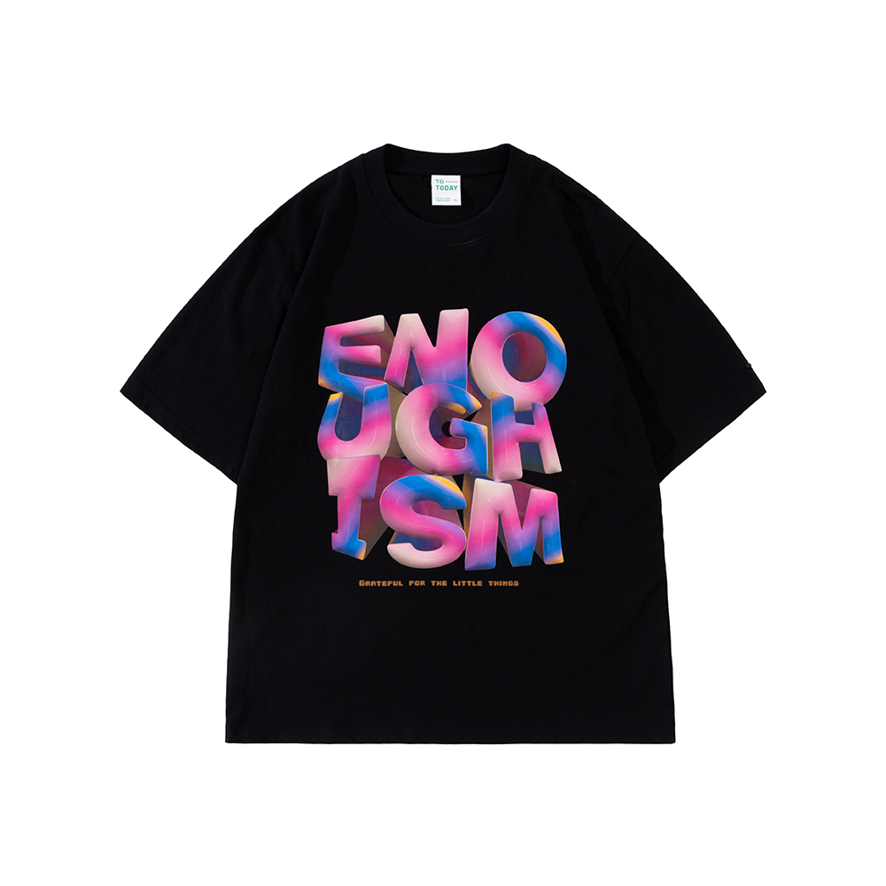 ÁO THUN UNISEX - TOTODAY - ENOUGHISM AW 23/24 - 3D BUBBLE LETTERS