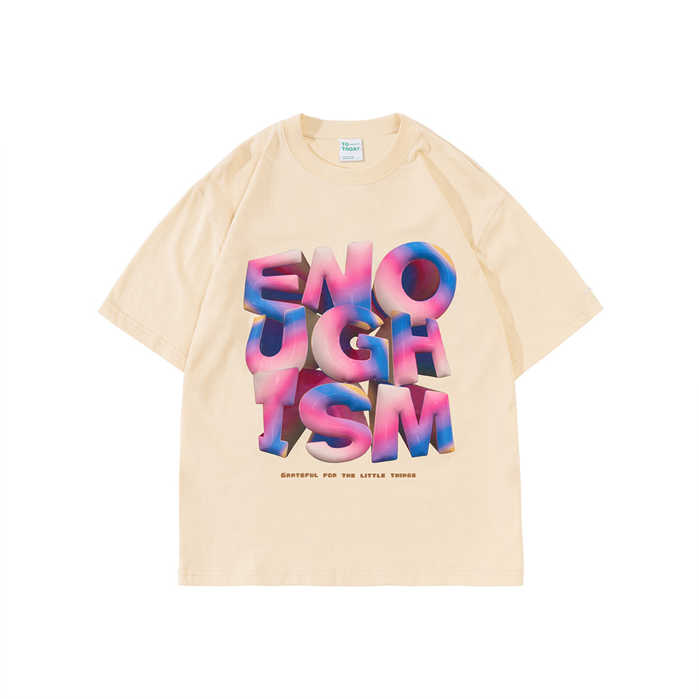 ÁO THUN UNISEX - TOTODAY - ENOUGHISM AW 23/24 - 3D BUBBLE LETTERS