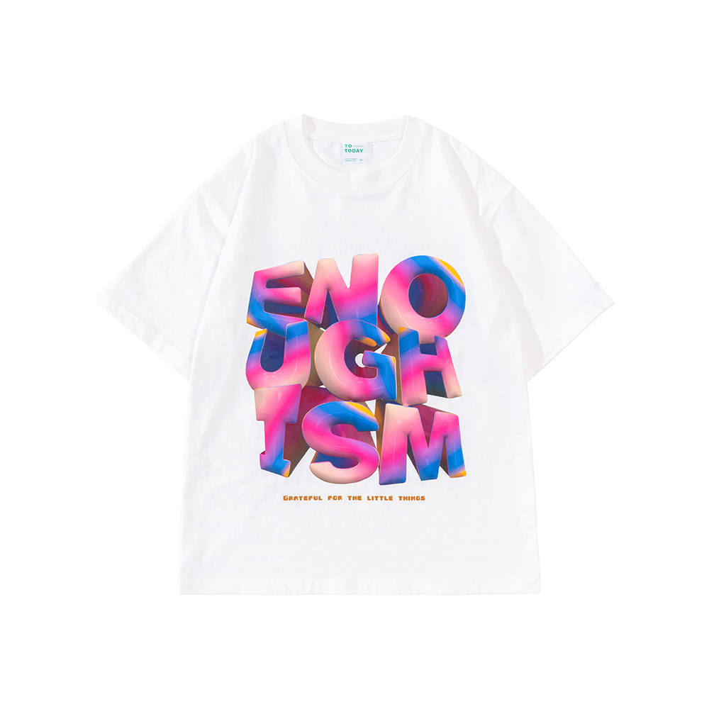 ÁO THUN UNISEX - TOTODAY - ENOUGHISM AW 23/24 - 3D BUBBLE LETTERS