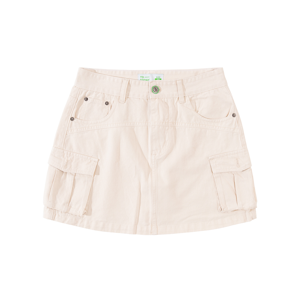 CHÂN VÁY NỮ - TOTODAY - FLAP POCKET DENIM SKIRT