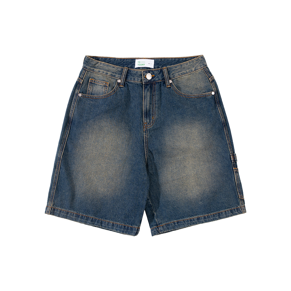 QUẦN SHORT JEAN NAM - TOTODAY - DARKBLUE SHORT WIDELEG