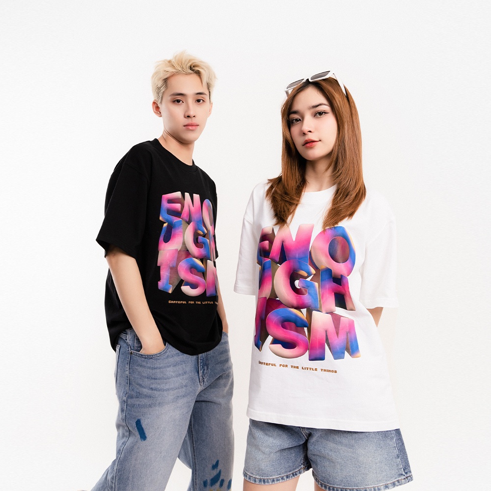 ÁO THUN UNISEX - TOTODAY - ENOUGHISM AW 23/24 - 3D BUBBLE LETTERS