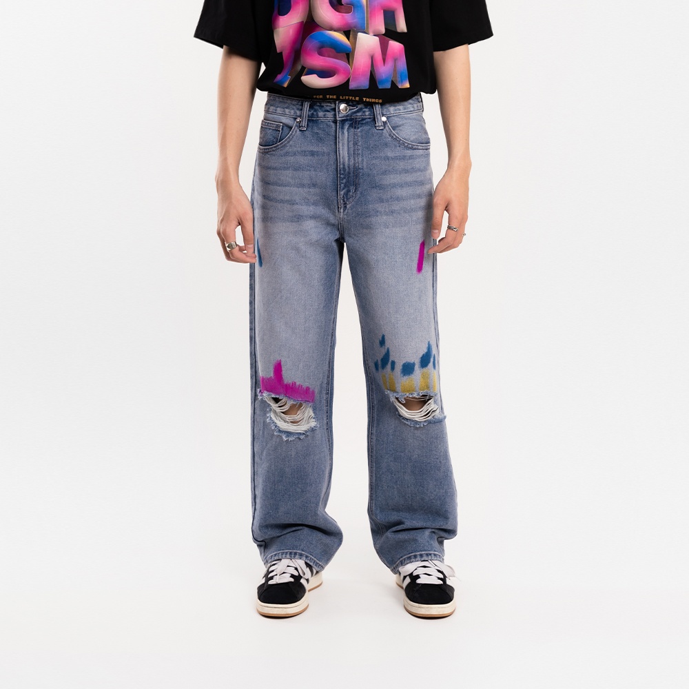 QUẦN JEAN NAM - TOTODAY - ENOUGHISM AW 23/24 - COLOR SPRAYED JEANS