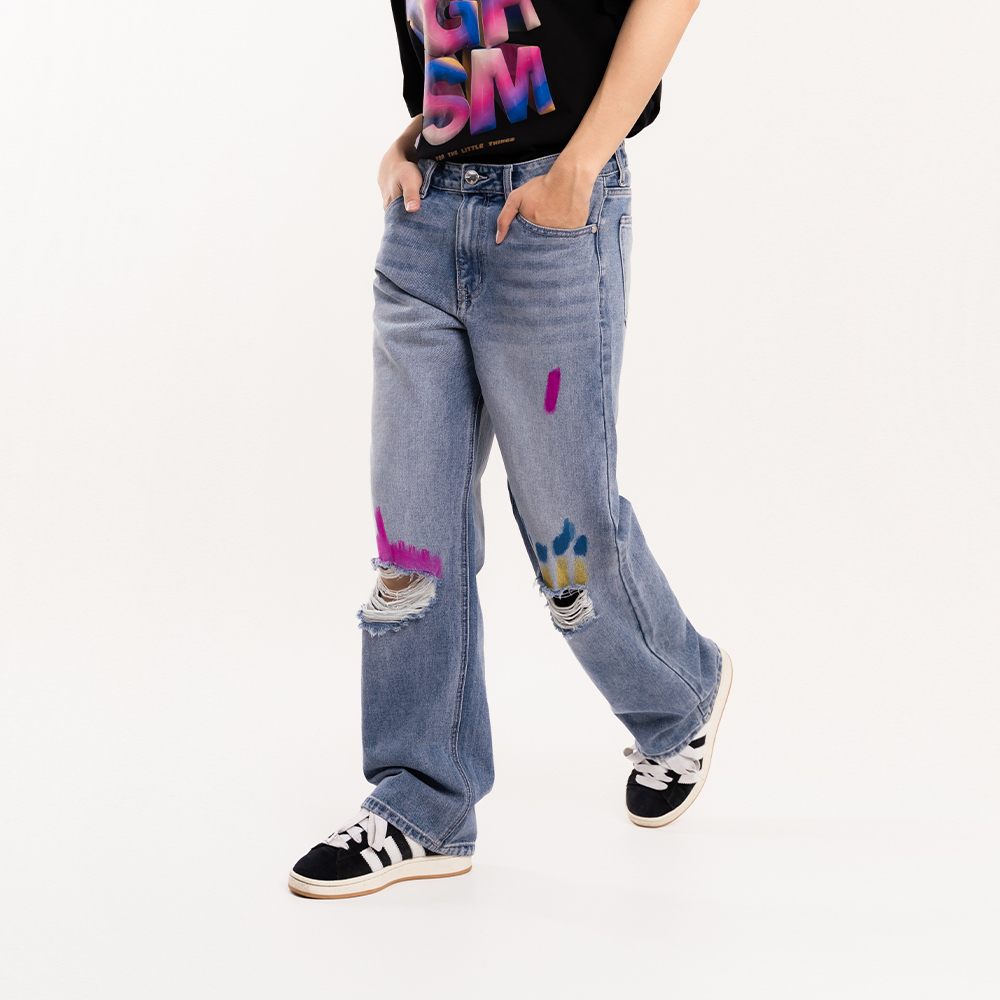 QUẦN JEAN NAM - TOTODAY - ENOUGHISM AW 23/24 - COLOR SPRAYED JEANS