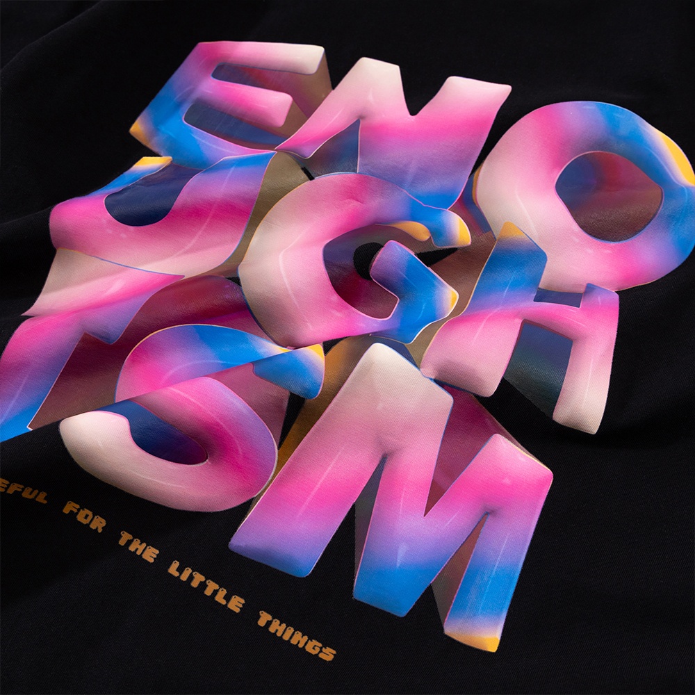 ÁO THUN UNISEX - TOTODAY - ENOUGHISM AW 23/24 - 3D BUBBLE LETTERS