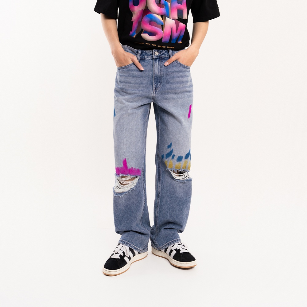 QUẦN JEAN NAM - TOTODAY - ENOUGHISM AW 23/24 - COLOR SPRAYED JEANS