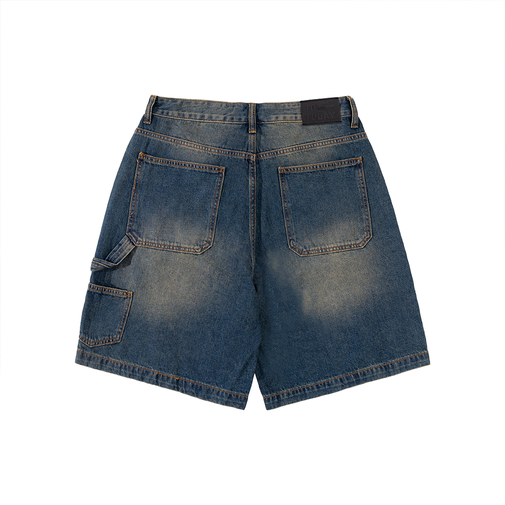 QUẦN SHORT JEAN NAM - TOTODAY - DARKBLUE SHORT WIDELEG