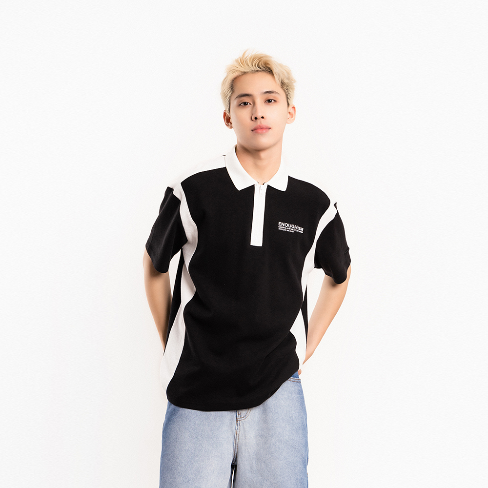 ÁO POLO NAM - TOTODAY - ENOUGHISM AW 23/24 - COLOUR BLOCK POLO