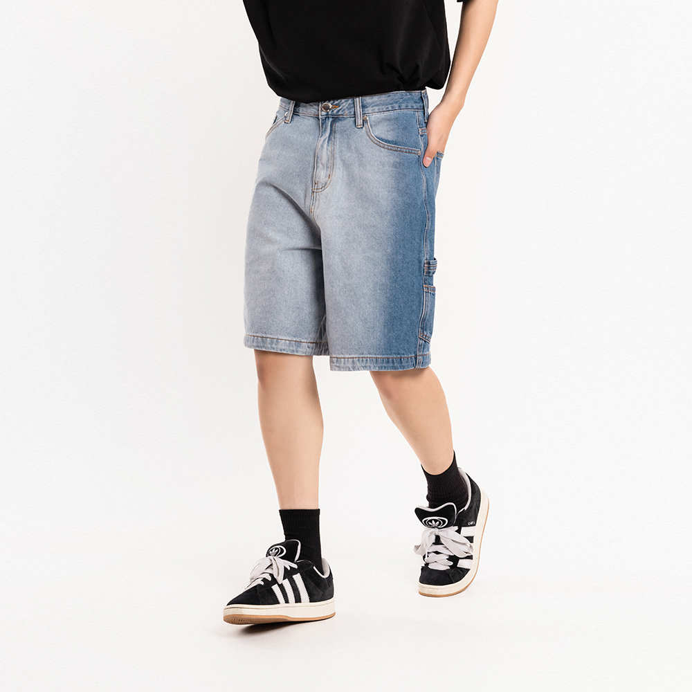 QUẦN SHORT JEAN NAM - TOTODAY - ACID WHITE WIDELEG