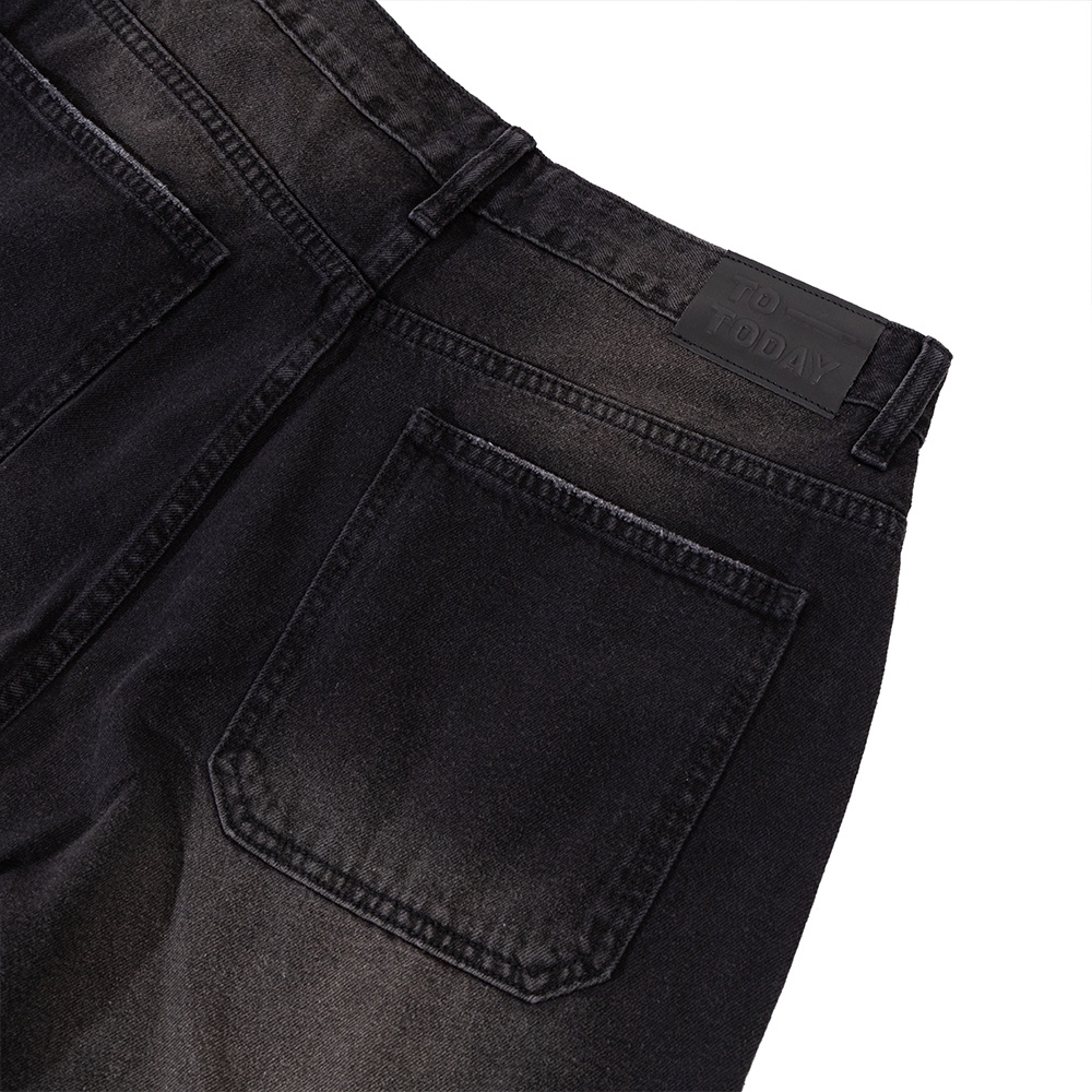 QUẦN SHORT JEAN NAM - TOTODAY - BLACK SHORT WIDELEG