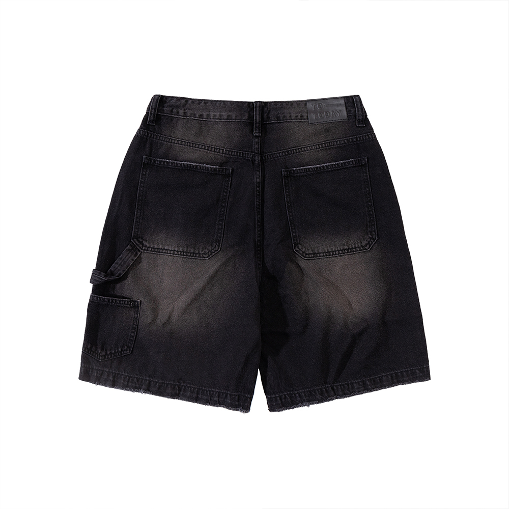 QUẦN SHORT JEAN NAM - TOTODAY - BLACK SHORT WIDELEG