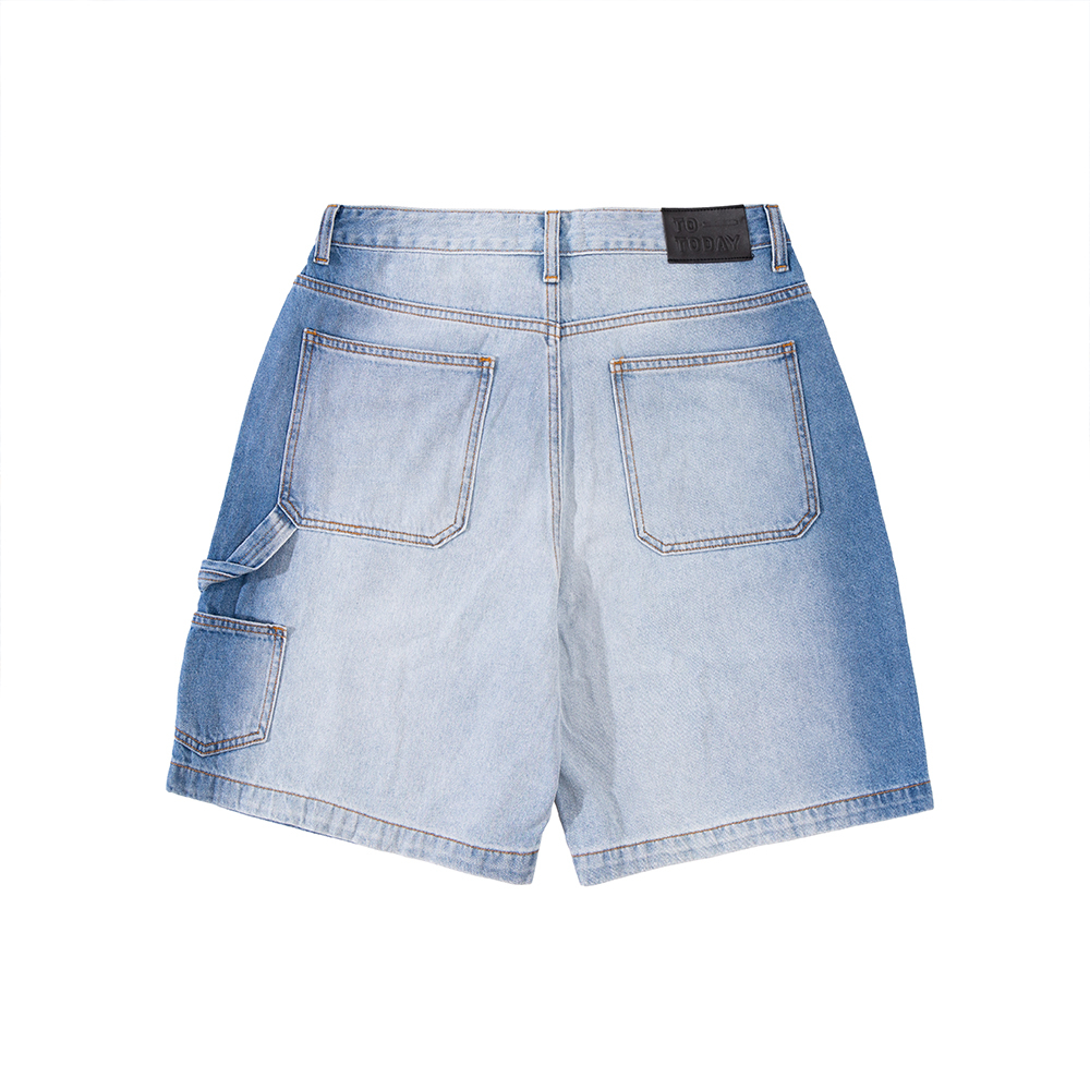 QUẦN SHORT JEAN NAM - TOTODAY - ACID WHITE WIDELEG