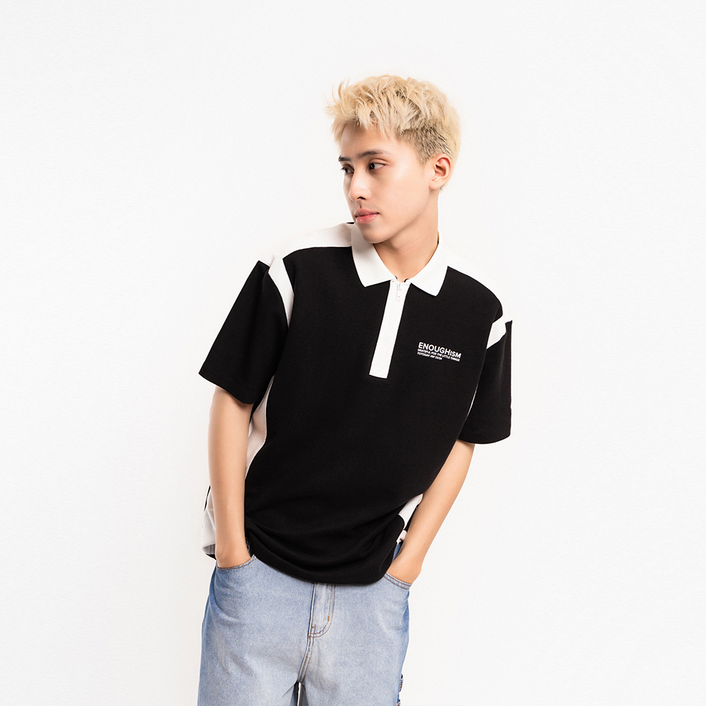 ÁO POLO NAM - TOTODAY - ENOUGHISM AW 23/24 - COLOUR BLOCK POLO