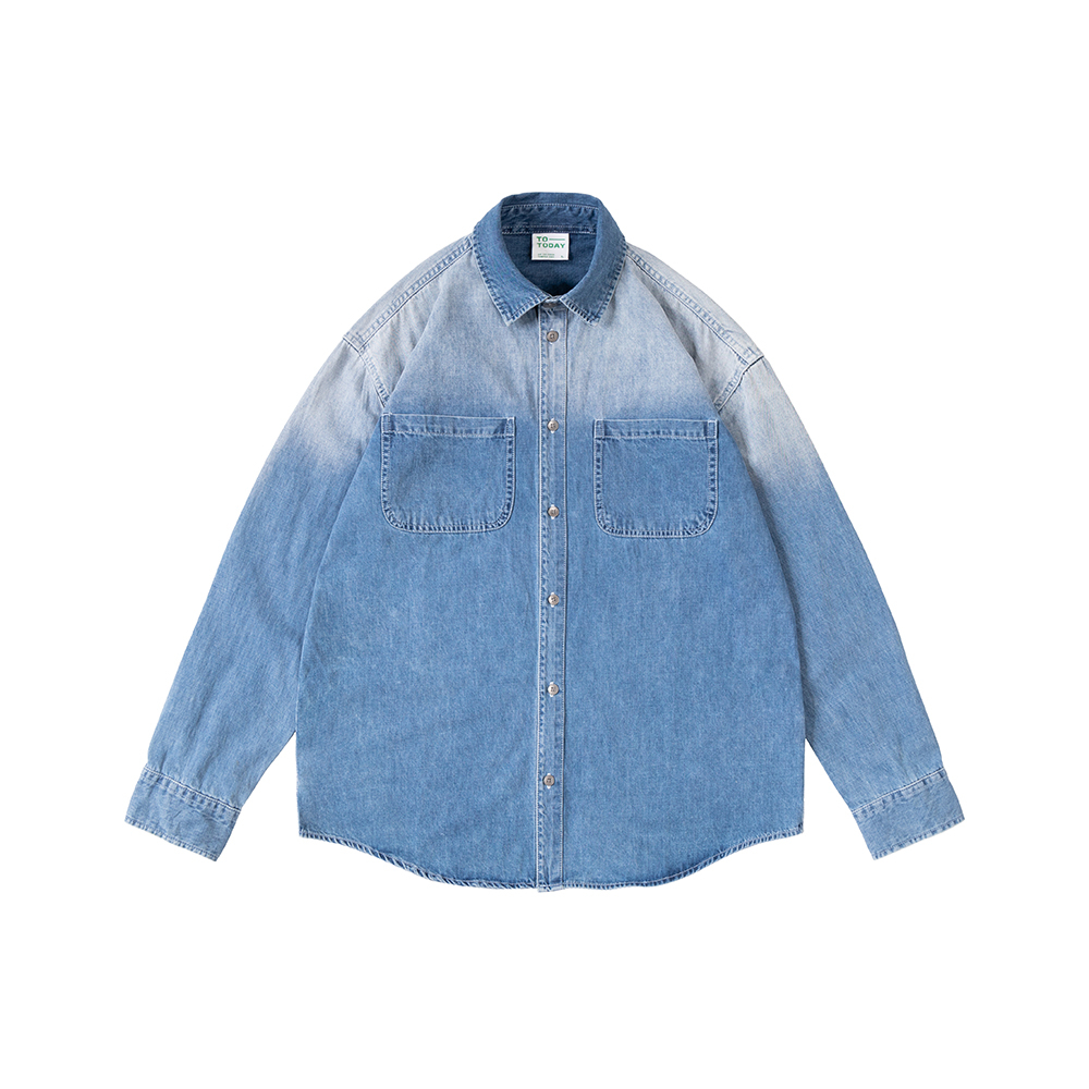 ÁO SƠ MI JEAN NAM - TOTODAY - WASH DENIM SHIRT