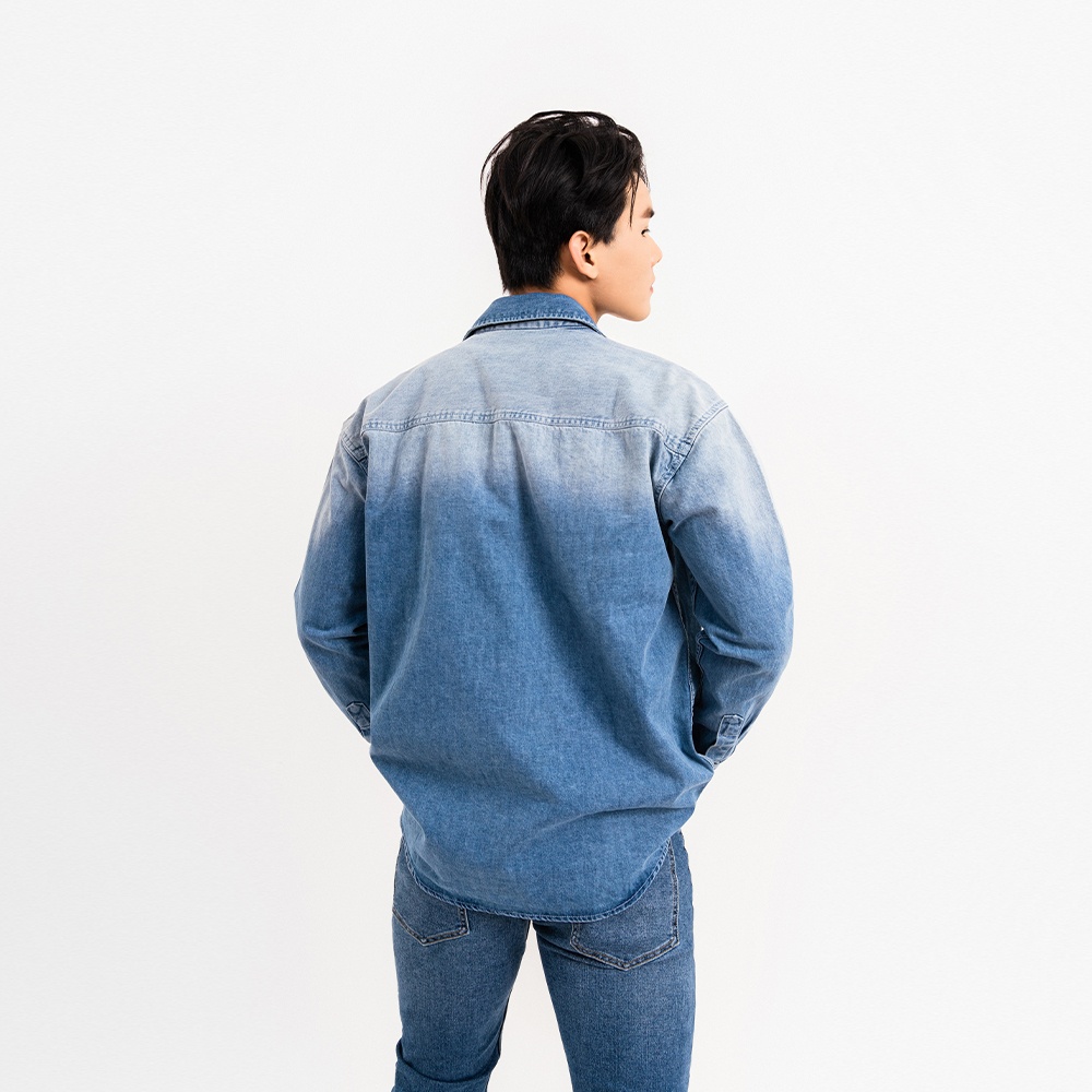 ÁO SƠ MI JEAN NAM - TOTODAY - WASH DENIM SHIRT