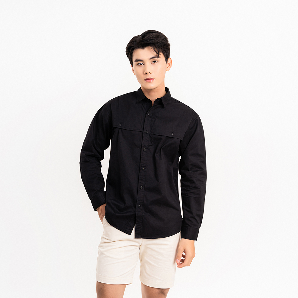 ÁO SƠ MI NAM - TOTODAY - ONE PLEATED FRONT SHIRT