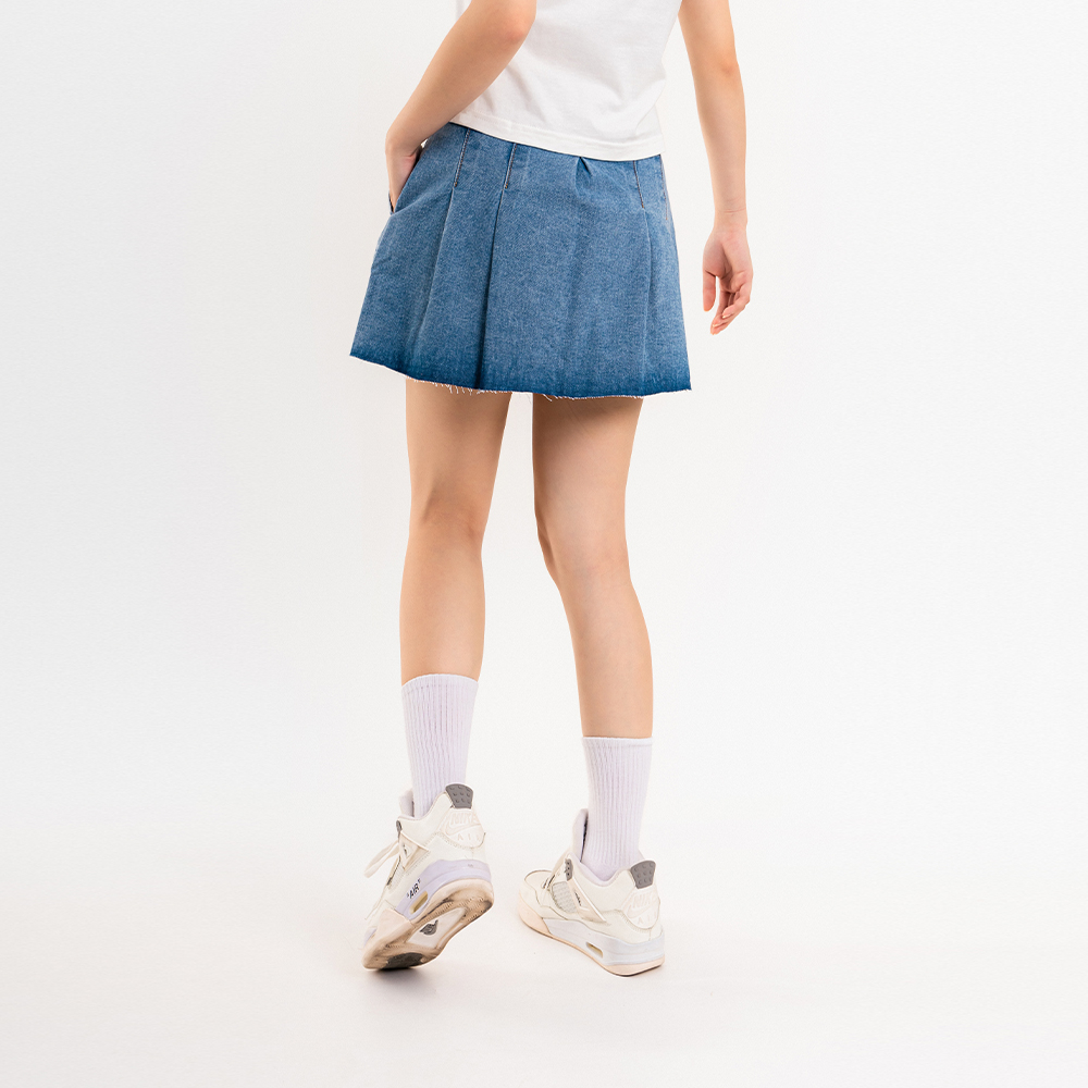 CHÂN VÁY JEAN NỮ - TOTODAY - DENIM PLEATED SKIRT