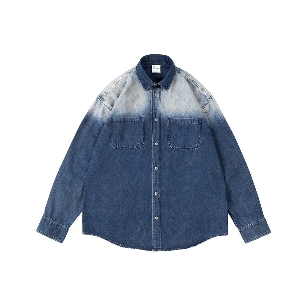 ÁO SƠ MI JEAN NAM - TOTODAY - WASH DENIM SHIRT