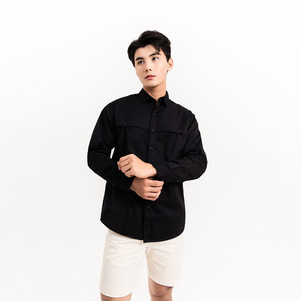 ÁO SƠ MI NAM - TOTODAY - ONE PLEATED FRONT SHIRT