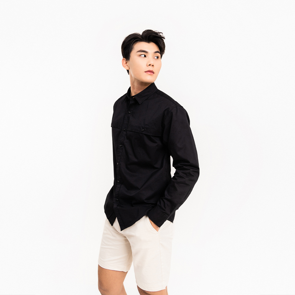 ÁO SƠ MI NAM - TOTODAY - ONE PLEATED FRONT SHIRT