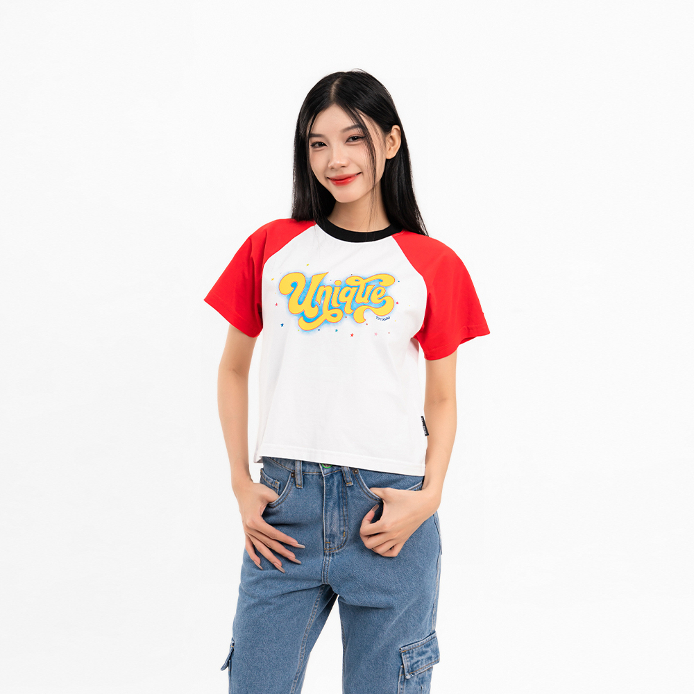 ÁO THUN NỮ - TOTODAY - RAGLAN UNIQUE