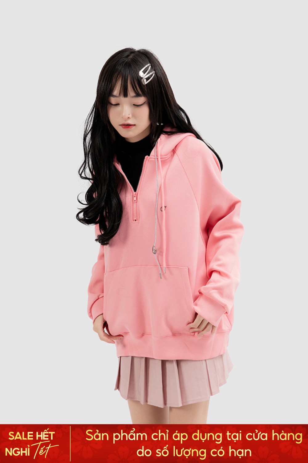 ÁO HOODIE NỮ - TOTODAY - LOGO C