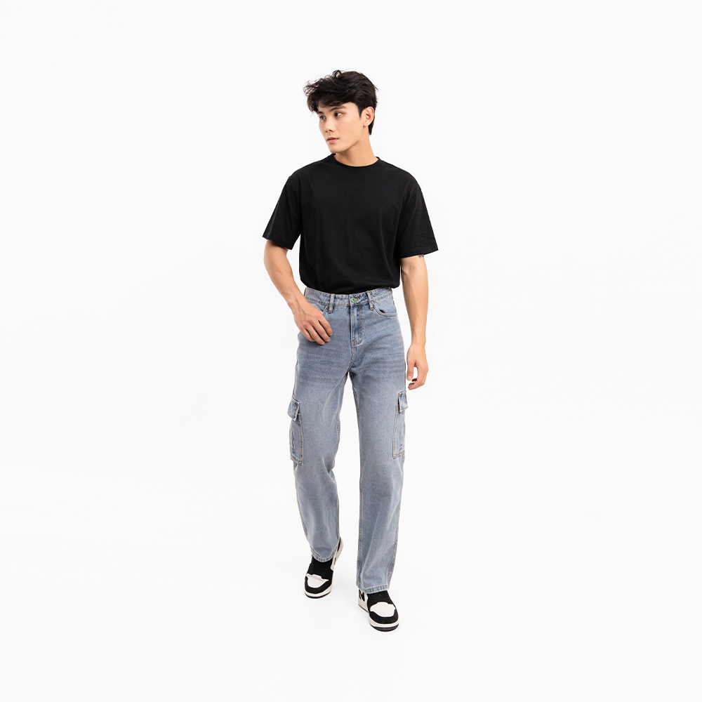 QUẦN JOGGER NAM - TOTODAY - STRAIGHT DENIM CARGO